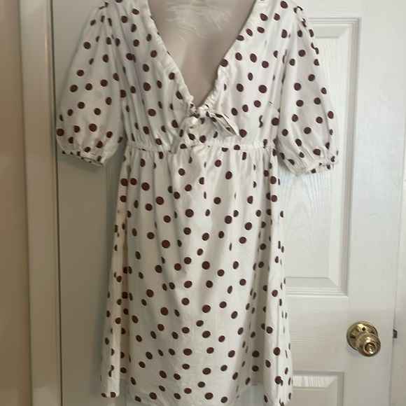 Sim‎ and Sam Polka Dot Dress Size Large - Picture 1 of 5